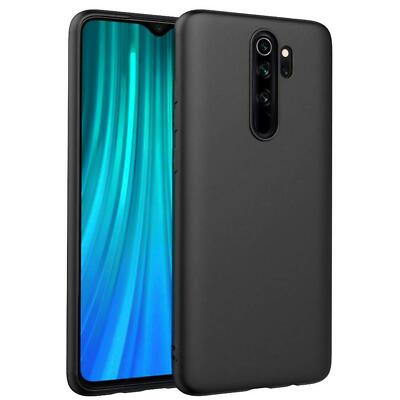 Hülle für Xiaomi Redmi Note 8 Pro Schutzhülle Handy Hülle Slim Case Matt Schwarz