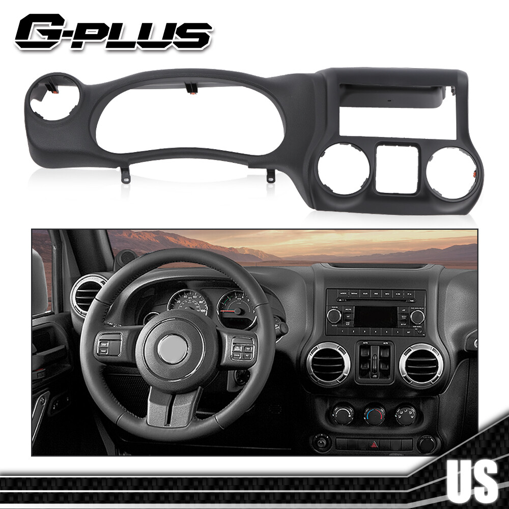 Fit For 1114 Jeep Wrangler Dash Instrumen Cluster Radio Bezel Trim