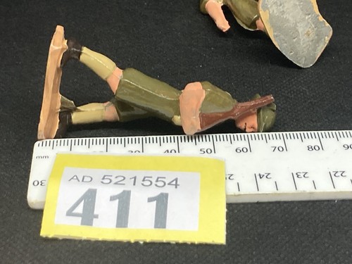 Aluminium Infantry Soldiers By Unknown Maker (Yellow 411) - Picture 5 of 5