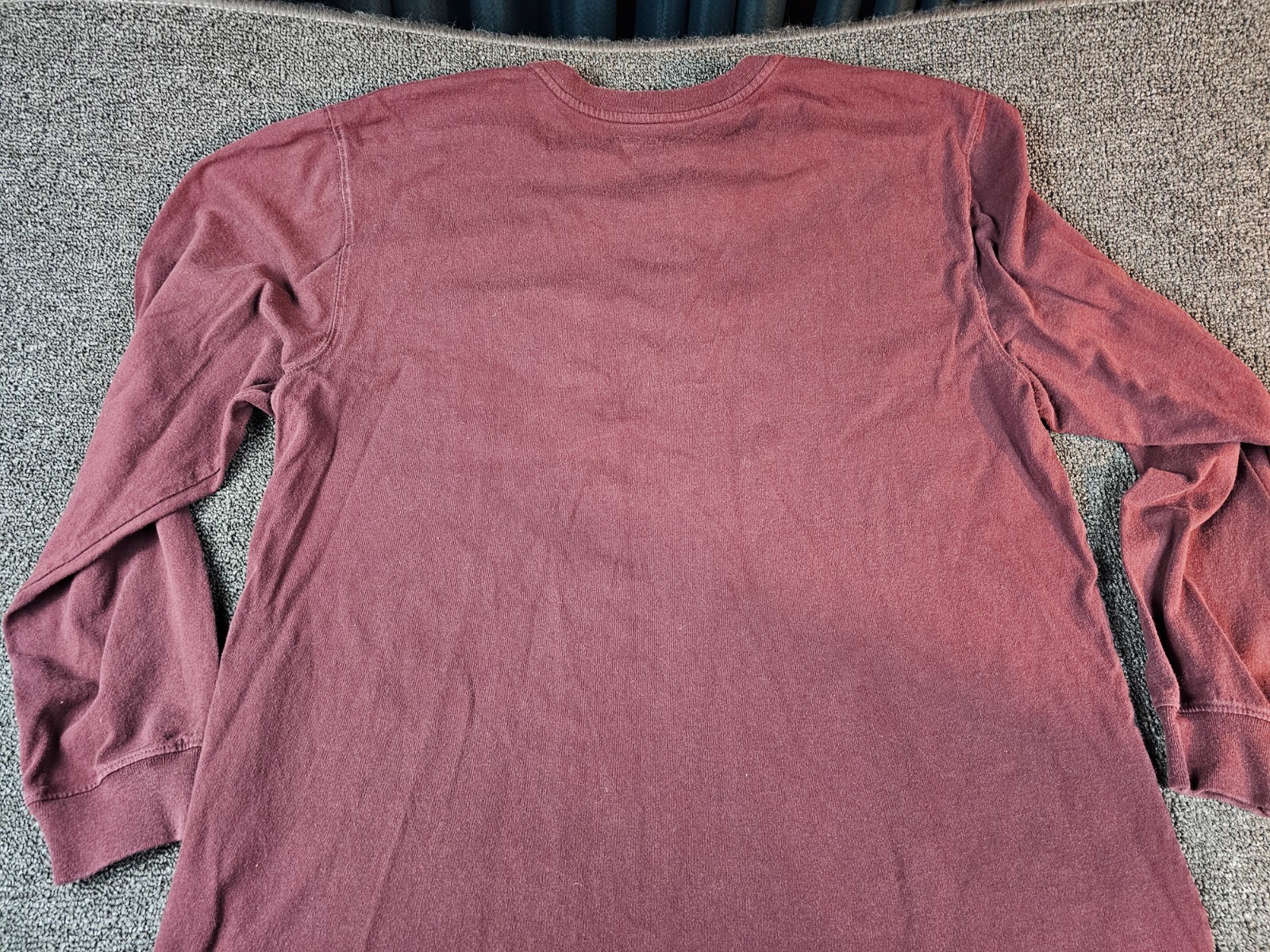 Carhartt Long Sleeve T Shirt Size XL Original Fit Maroon Front Pocket 3 Button thumbnail 7
