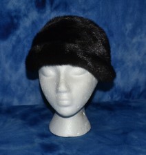 VINTAGE BLACK FUR WOMEN'S HAT CAP