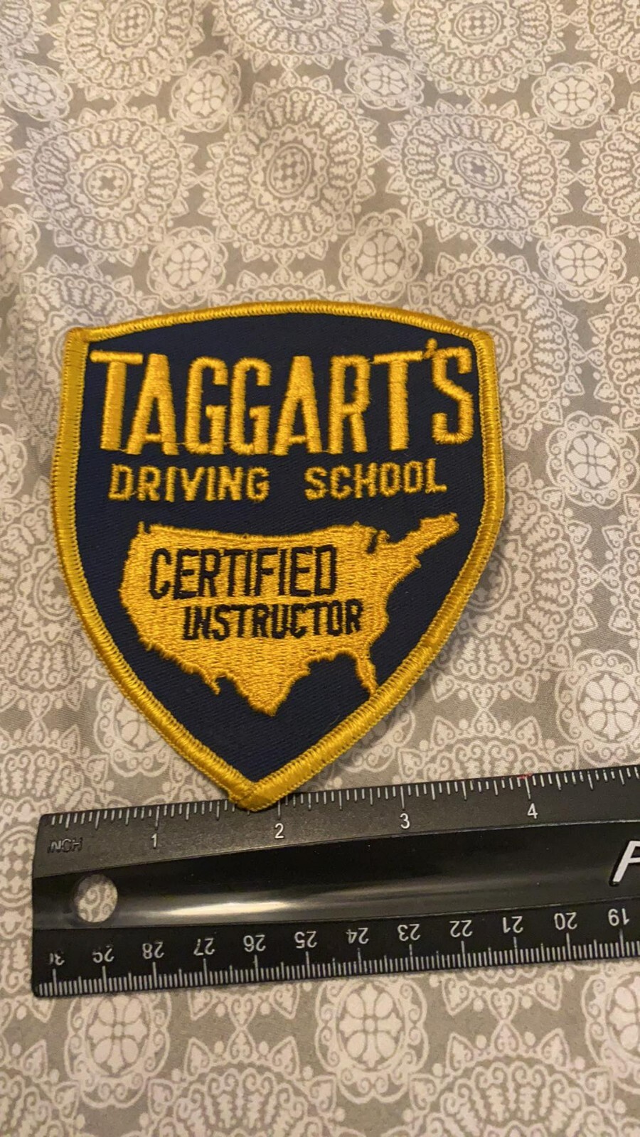 ULTRA RARE Taggart's Driving School Certified Instructor sew on