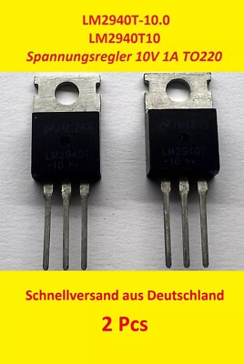 LM2940T-10.0 LM2940T10 Spannungsregler 10V 1A TO220 Tank & Temperatur Anzeige