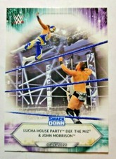 2021 Topps WWE #62 Lucha House Party def. The Miz & John Morrison wrestling card