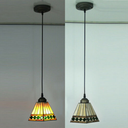 Tiffany Style Stained Glass Shade Ceiling Lamp Pendant Kitchen Light Fixture - Picture 6 of 6