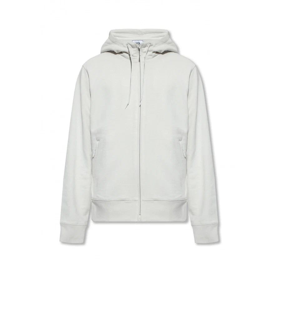 Y 3 Men s Classic Back Logo Full Zip Hoodie In Orbit Grey Size S