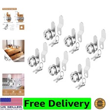 6 Pack Cabinet Locks with Keys, 5/8" Cam Lock keyed Alike, Secure Drawer File...