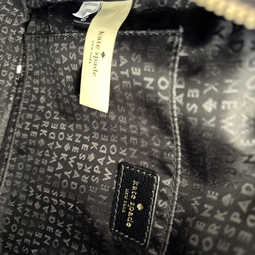 Kate Spade New York Black Velvet Small Backpack Purse Handbag School Work Bag(F1 - Picture 5 of 5