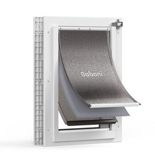 3-Flaps Pet Door for Interior and Exterior Doors, Durable Plastic Frame and T...