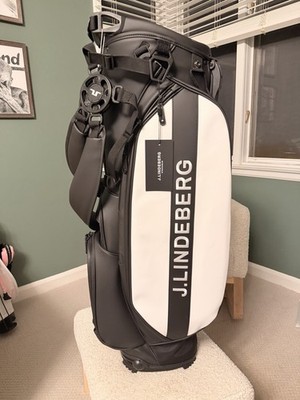 NEW J.Lindeberg Play Stand Golf Bag - Black/White - Vessel Collab