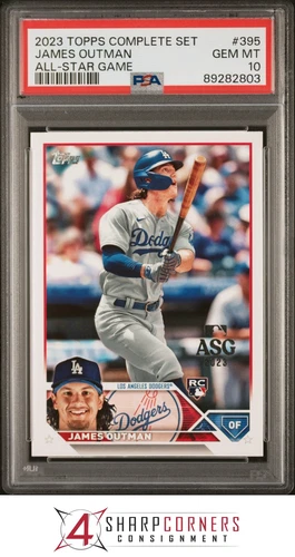 2023 TOPPS COMPLETE SET ALL-STAR GAME #395 JAMES OUTMAN RC POP 6 PSA 10
