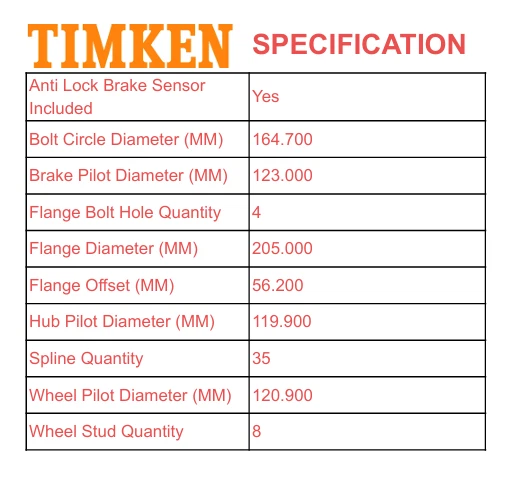 Bujes de cojinete de rueda delantera Timken 4x4 y conjunto para Ram 2500 3500 2012 2013 4x4 Foto 3 de 4
