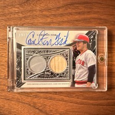 2022 Topps Sterling Carlton Fisk Autograph Relic #SSAR-CFI Red Sox /12