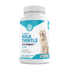 Best Milk Thistle for Dogs Liver Support  Detoxification Supplement - Promot...