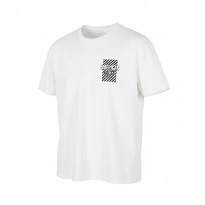 American Eagle Outfitters T-Shirt Oversized Pour Homme M Blanc Manches Courtes - Photo 1/4
