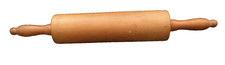 Vintage Wooden Rolling Pin  Solid Turned Rustic Farmhouse Kitchen 48cm long
