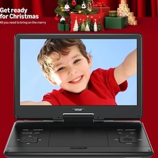 ieGeek 15.9" Portable DVD Player Swivel Screen,Region Free, Rechargeable Battery