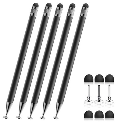 Bopomofo 5 Pcs 2-In-1 Stylus Pen for Touchscreen High Precision iPad & Android