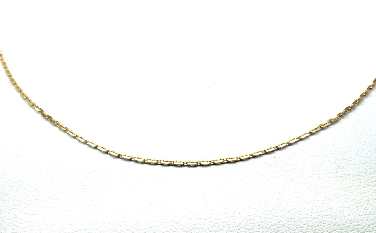 14k Yellow Gold 1mm Thick Rectangular Cable Chain… - image 1