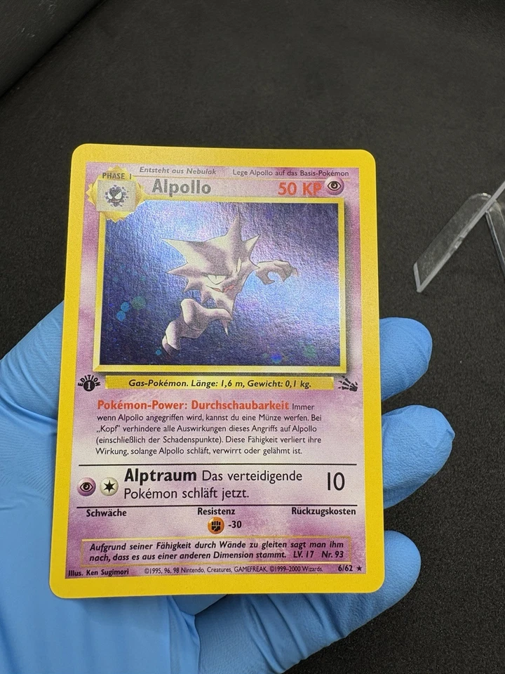Pokémon Karte Alpollo | 6/62 | Deutsch | 1.Edition | Fossil Set | NM - Bild 4 von 4