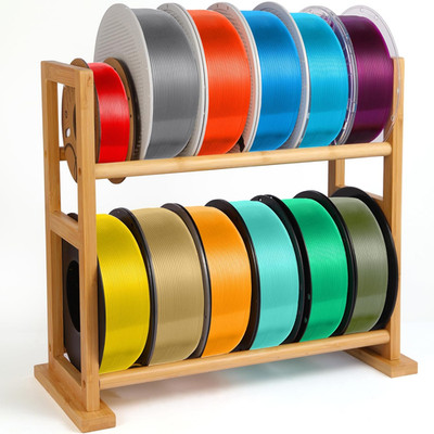 3D Printer Filament Storage Rack Desktop, Wooden 3D Printer Filament Spool Holde