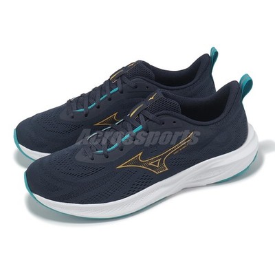 Mizuno Enerzy Runnerz 2 Navy Gold Men Road Running Jogging Shoes K1GA2510-03