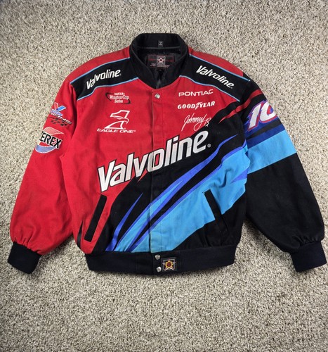 Vintage Valvoline Nascar Jacket Size Large Mark Martin Racing #10 Jeff Hamilton