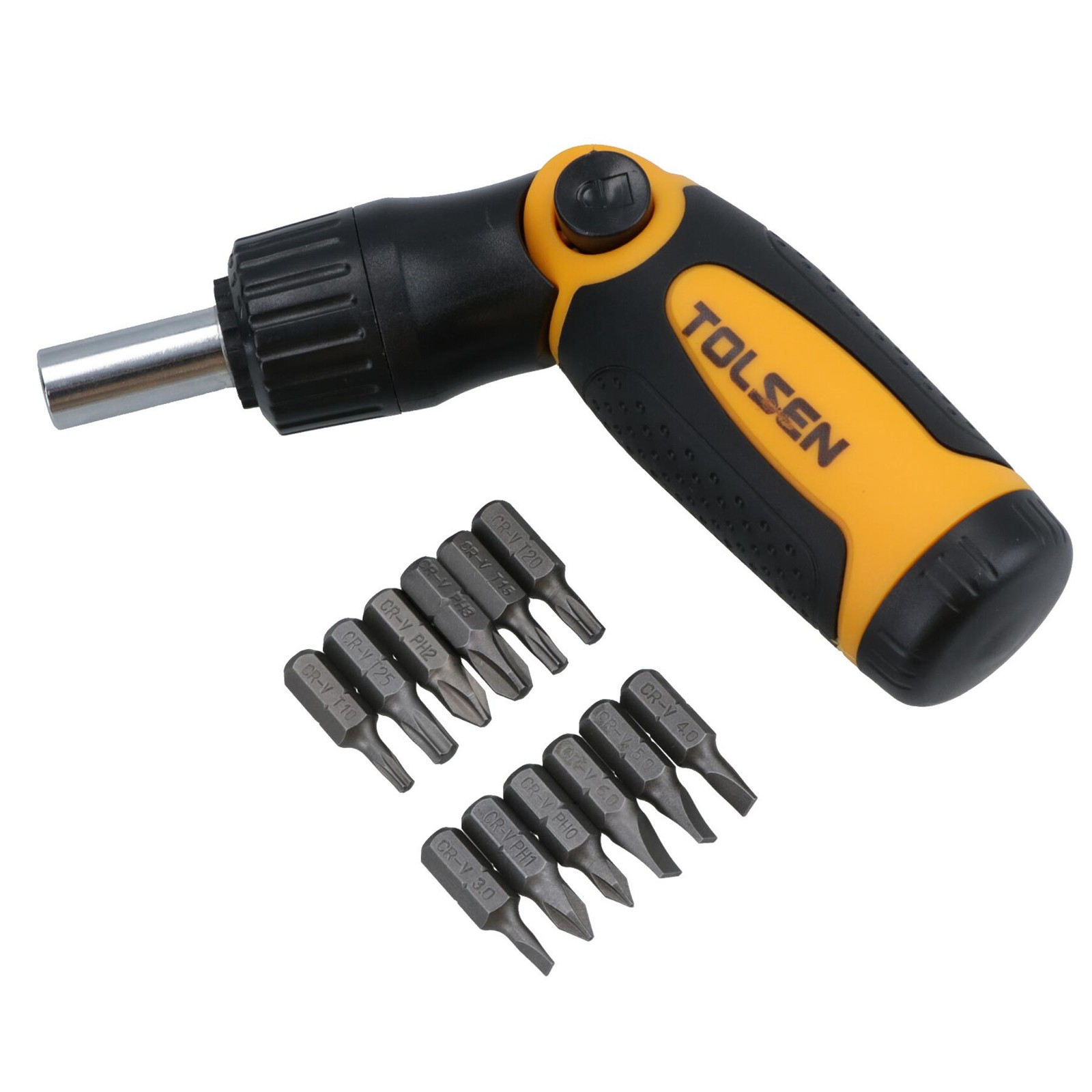 14pcs Ratchet Screwdriver Set Slotted / Flat, Pozi, Torx Head Adjustable Angle