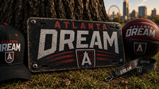 Atlanta Dream Fade Look Metal License Plate WNBA Basketball Fan Cave Art Car Tag
