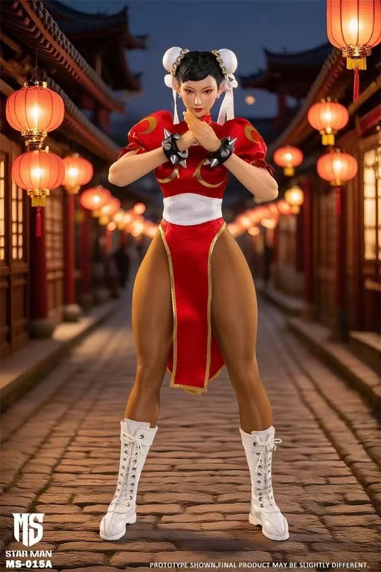 STAR MAN MS-015A チュン リー赤ストリートファイター春麗red STAR MAN MS-015 1/6 Street Girl Chun Female Fighter Li Action