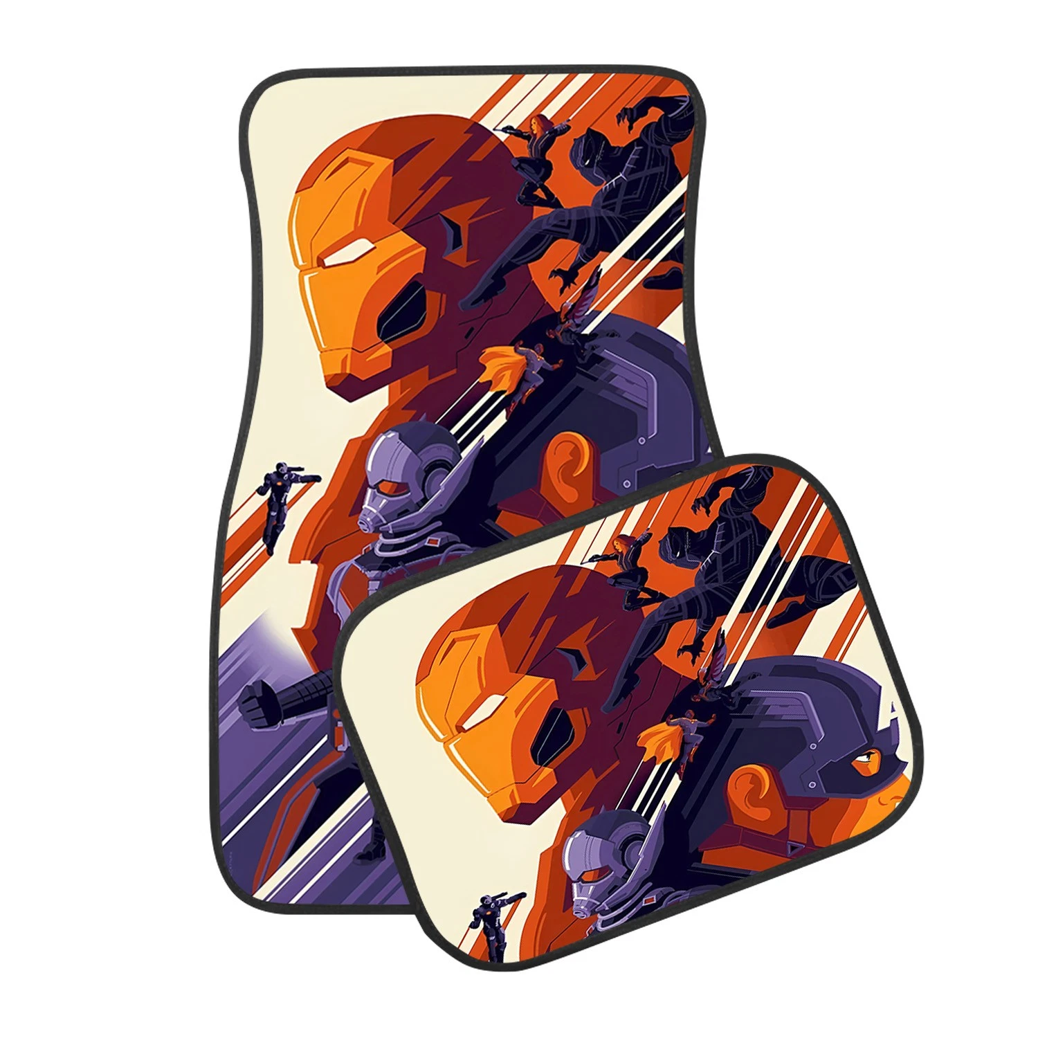 Marvel Avengers Iron Man Captain America Car Floor Mats Auto Accessories