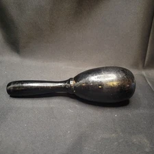ANTIQUE BLACK WOODEN DARNING EGG SOCK DARNER SEWING TOOL -Great Condition