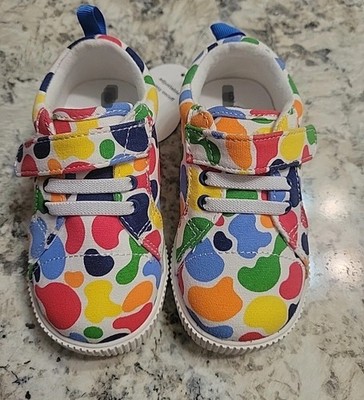 Wonder Nation Girls Tennis Shoes  Toddler Size 3 Canvas Print Multicolor 