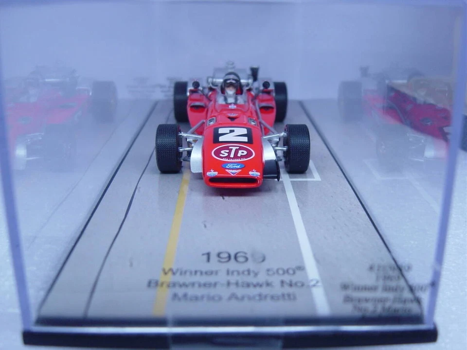 scintilla 1/43 Brawner Hawk Winner Indy 500 1969 #2 Mario Andretti - Immagine 4 di 4