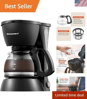 4-Cup Automatic Drip Coffee Maker with Pause 'N Serve - Perfect for Small Spaces
