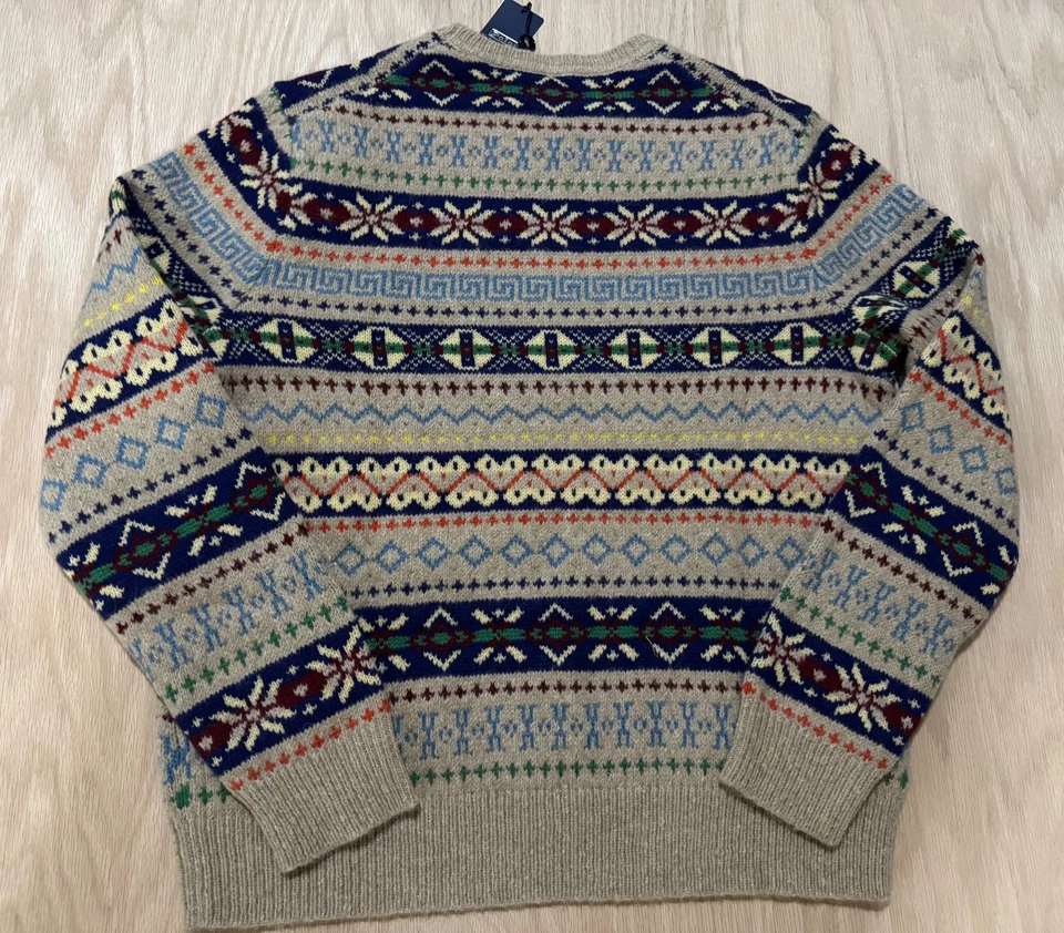 Suéter Polo Ralph Lauren Para Hombres Grande Fair Isle Jacquard Mezcla de Lana Vacaciones Foto 2 de 3
