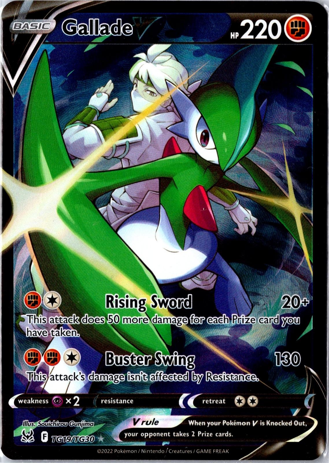 Gallade V TG19/TG30 Holo V Rare Lost Origin Trainer Gallery Pokemon LP