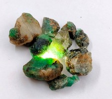 92 Carat Natural Zambian Emeralds Raw Rough Loose Gemstone Lot C55