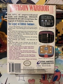 Dragon Warrior III 3 (Nintendo NES, 1992) CIB Complete in Box with Map