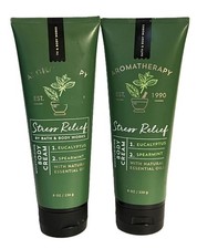 2 Bath  Body Works EUCALYPTUS SPEARMINT 24 hr Moisture Body Cream Damaged Label