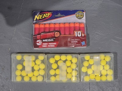 Nerf Mega 10-Dart Refill Pack & 3 Nerf Rival Round Pods Lot - New