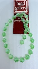 Czech Glass Green Luster Bicone Beads 6mm