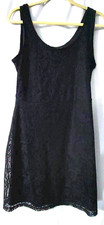 Metaphor Black Lace Dress Size Large Mini Lined