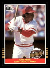 1985 Donruss Highlights #9 Tony Perez HOF ELDEST GRAND SLAMMER [NM] [Base Set]