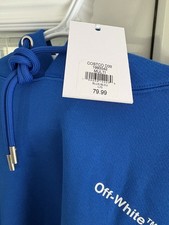 Off-white Costco Exclusive Pullover Hoodie New With Tags (Large/Blue)