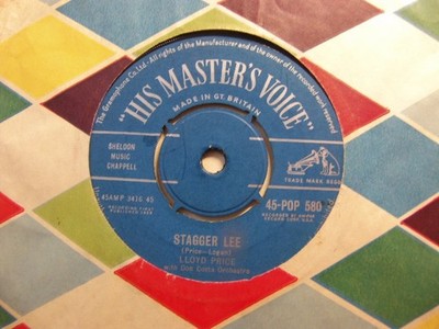 Lloyd Price   Stagger Lee 1958 7  HMV POP 580