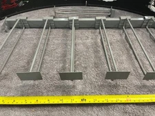  141 QTY! HUGE KIT- 10” Hang Rail Peg Hook With Price Area Grey Rails Slatwall 