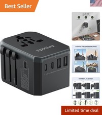 Universal Travel Adapter with 1AC/3 USB-C/2 USB-A Ports