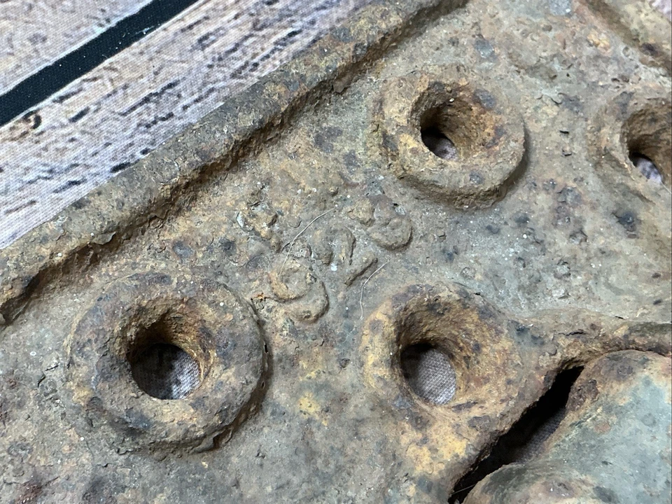 Dobradiça de alça de ferro antiga utilizável para porta de celeiro antiga primitiva dos anos 1800 grande 16" - Imagem 4 de 4