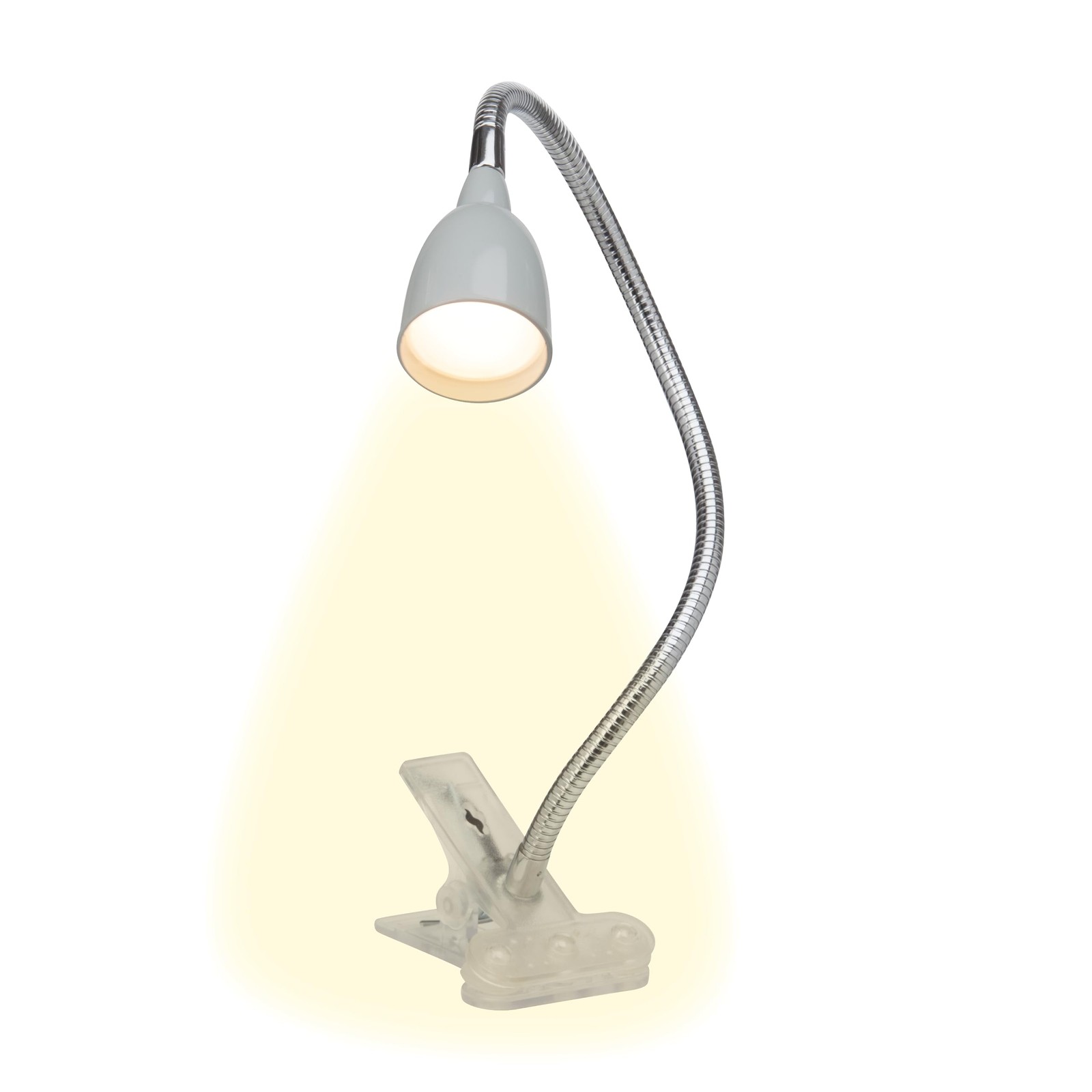 Lampe à pince Anthony LED titane 200 lumens éclairage intérieur liseuse salon